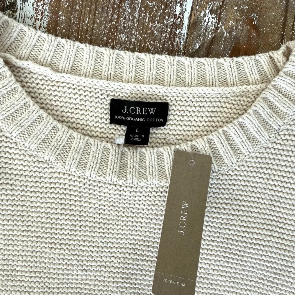 J Crew Organic Cotton Crewneck Sweater
